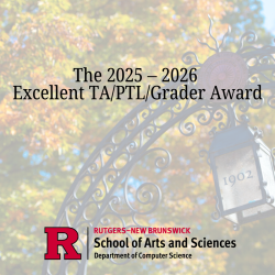 The 2025 – 2026 Excellent TA/PTL/Grader Awards
